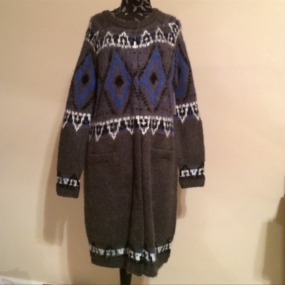 Free People Frosted Fairisle Cardigan Sweater NWT Size M - Picture 8 of 12